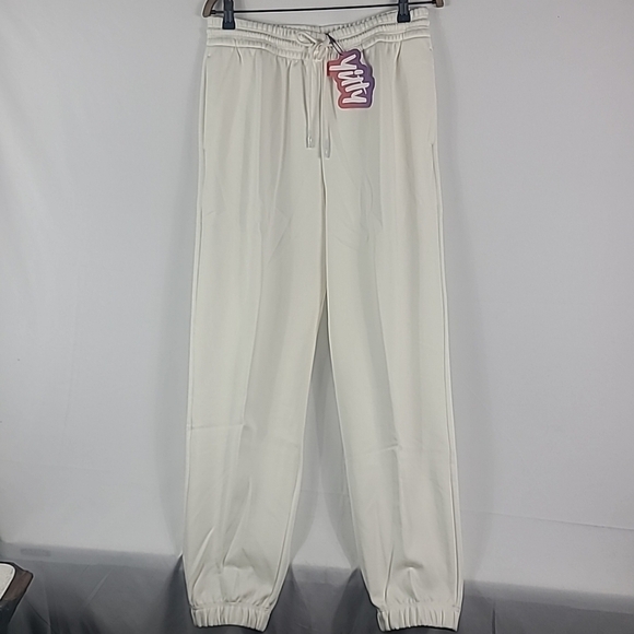 NEW Yitty Women's Cozy Fleece Everyday Jogger On My Ivories White Sz M NWT - Picture 1 of 7